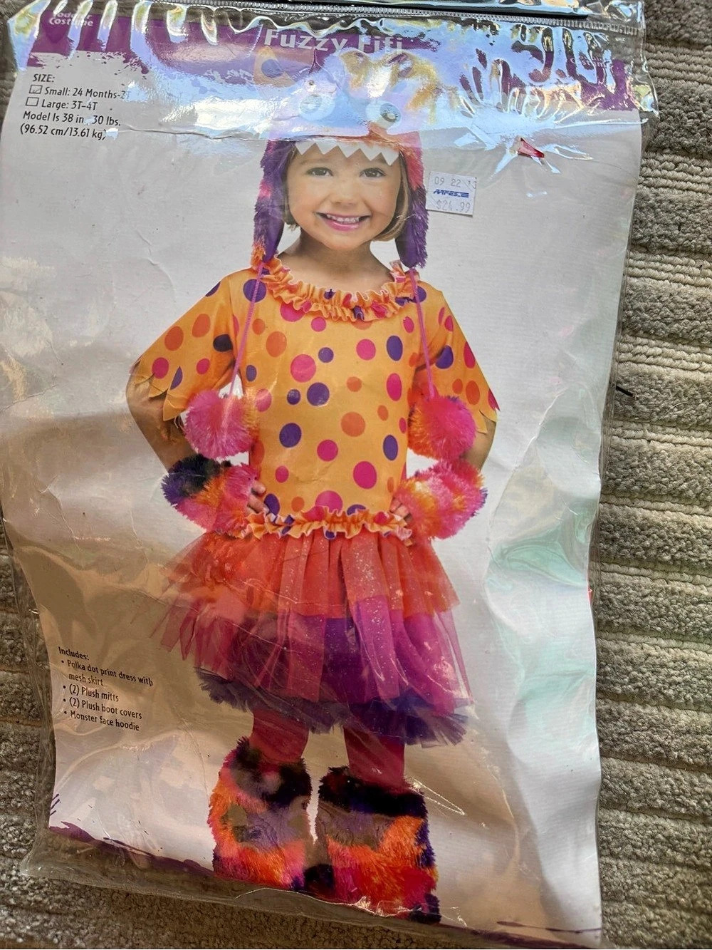 Girls 24 mos - 2T Polka Dot Monster Halloween Costume NWT